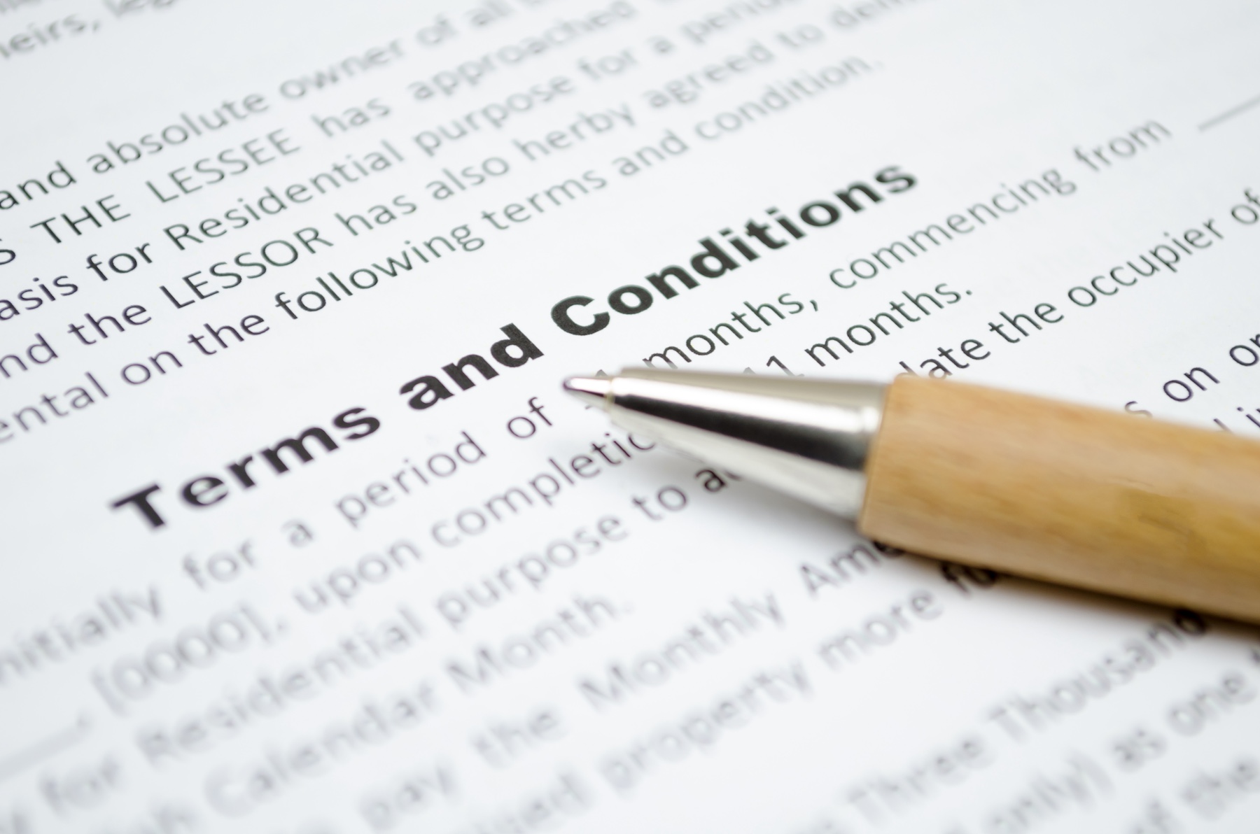 Terms and conditions
